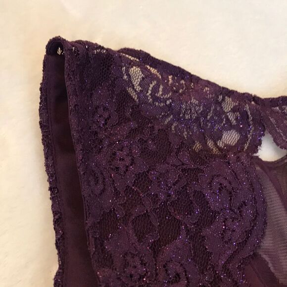NWT City Triangles Purple Lace Crop Top - Size 15 - Picture 14 of 14